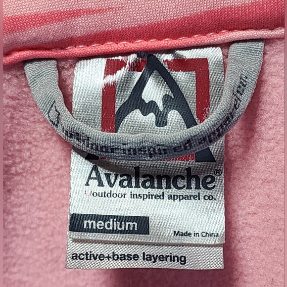 Avalanche Women's Mogul 1/4 Zip Pullover, Sunkist Coral Print, Size Medium, M - Picture 9 of 14